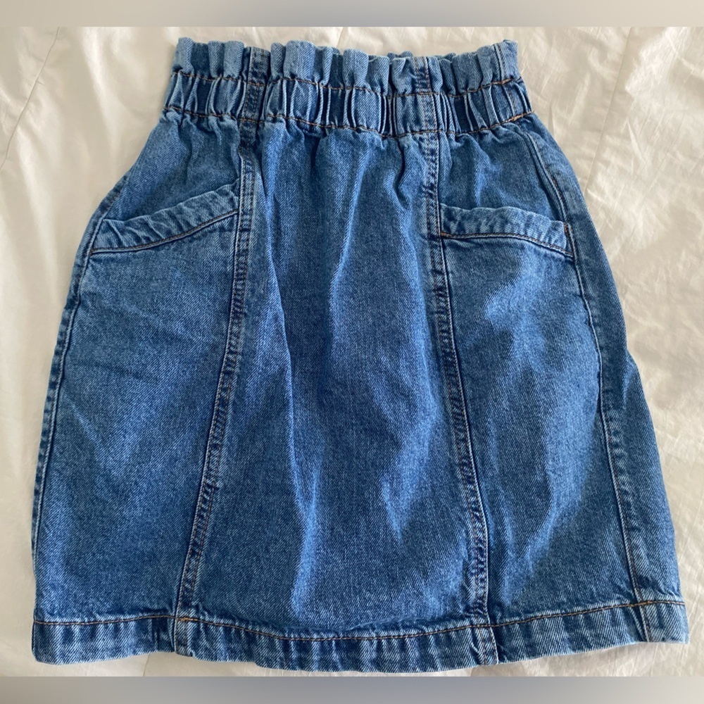 XS Dynamite Denim Blue Skirt - Picture 1 of 7